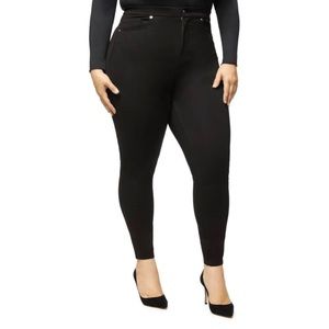 NWOT- Good American- Good Waist Black Skinny Stretch Ponte Pants- Size 10/30